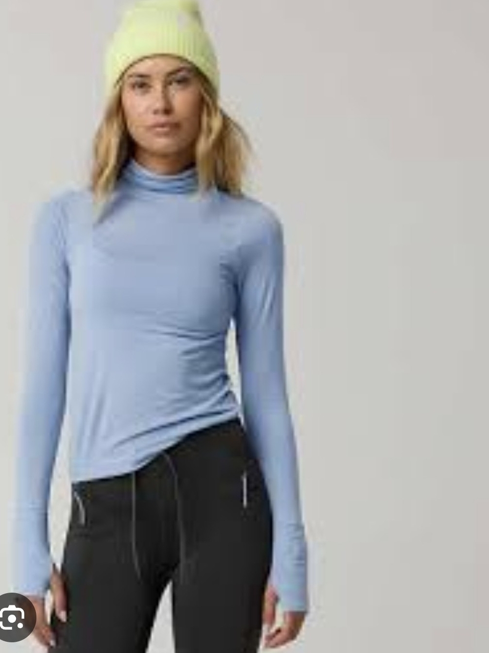 Callia Light Blue Long Sleeve Turtleneck Top
